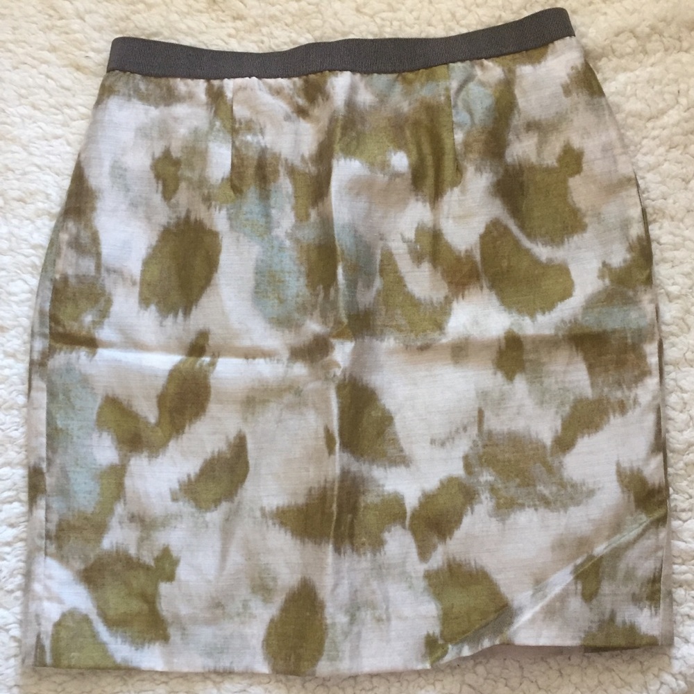 Loft Abstract Print Skirt with Pockets